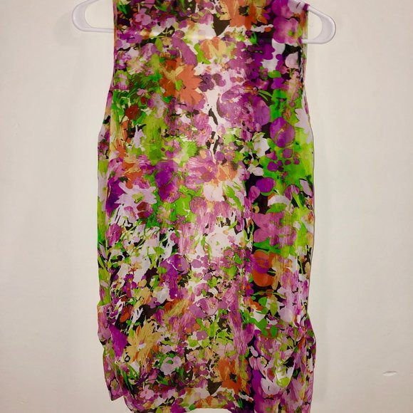 F21 Sheer Floral Button up Sleeveless Blouse - Picture 2 of 5